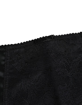 Dolce & Gabbana Schwarzer Seiden-Stretch-Slip Radfahren Frauen Unterwäsche