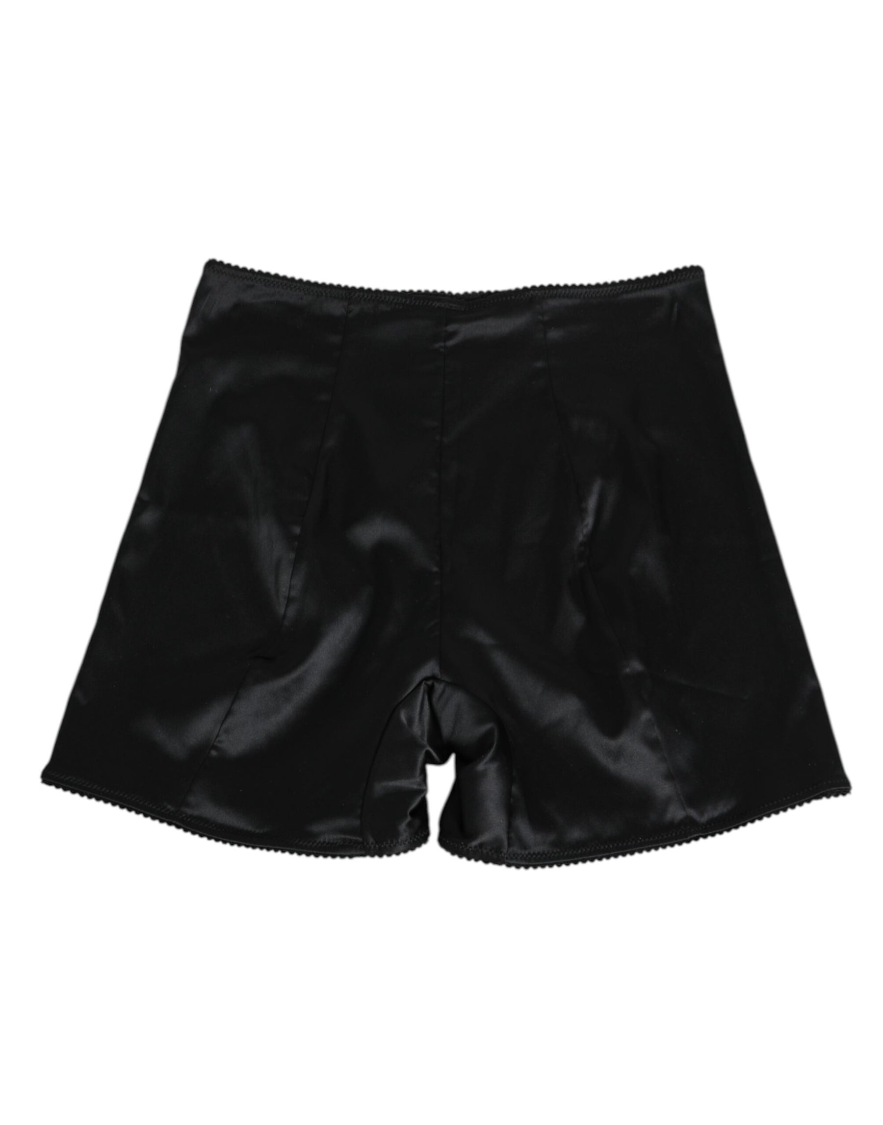 Dolce & Gabbana Schwarzer Seiden-Stretch-Slip Radfahren Frauen Unterwäsche