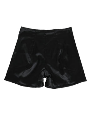 Dolce & Gabbana Schwarzer Seiden-Stretch-Slip Radfahren Frauen Unterwäsche
