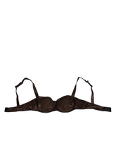 Dolce & Gabbana Brauner Seiden-Balconette-BH mit Bügeln Unterwäsche