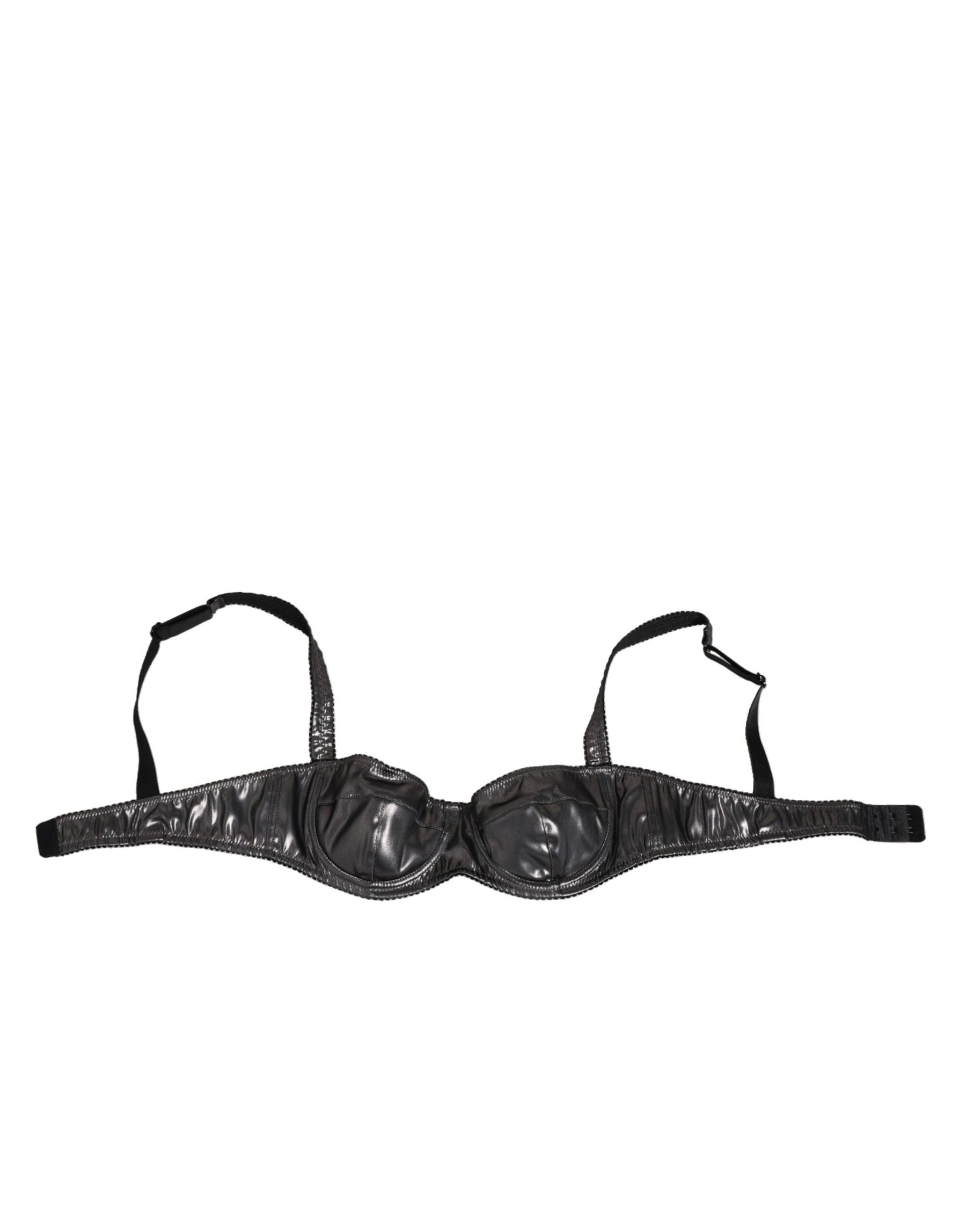 Dolce & Gabbana Schwarzer Acetat Stretch Balconette BH Unterwäsche
