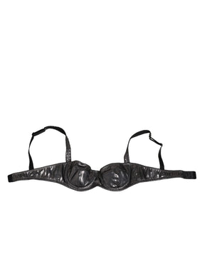 Dolce & Gabbana Schwarzer Acetat Stretch Balconette BH Unterwäsche