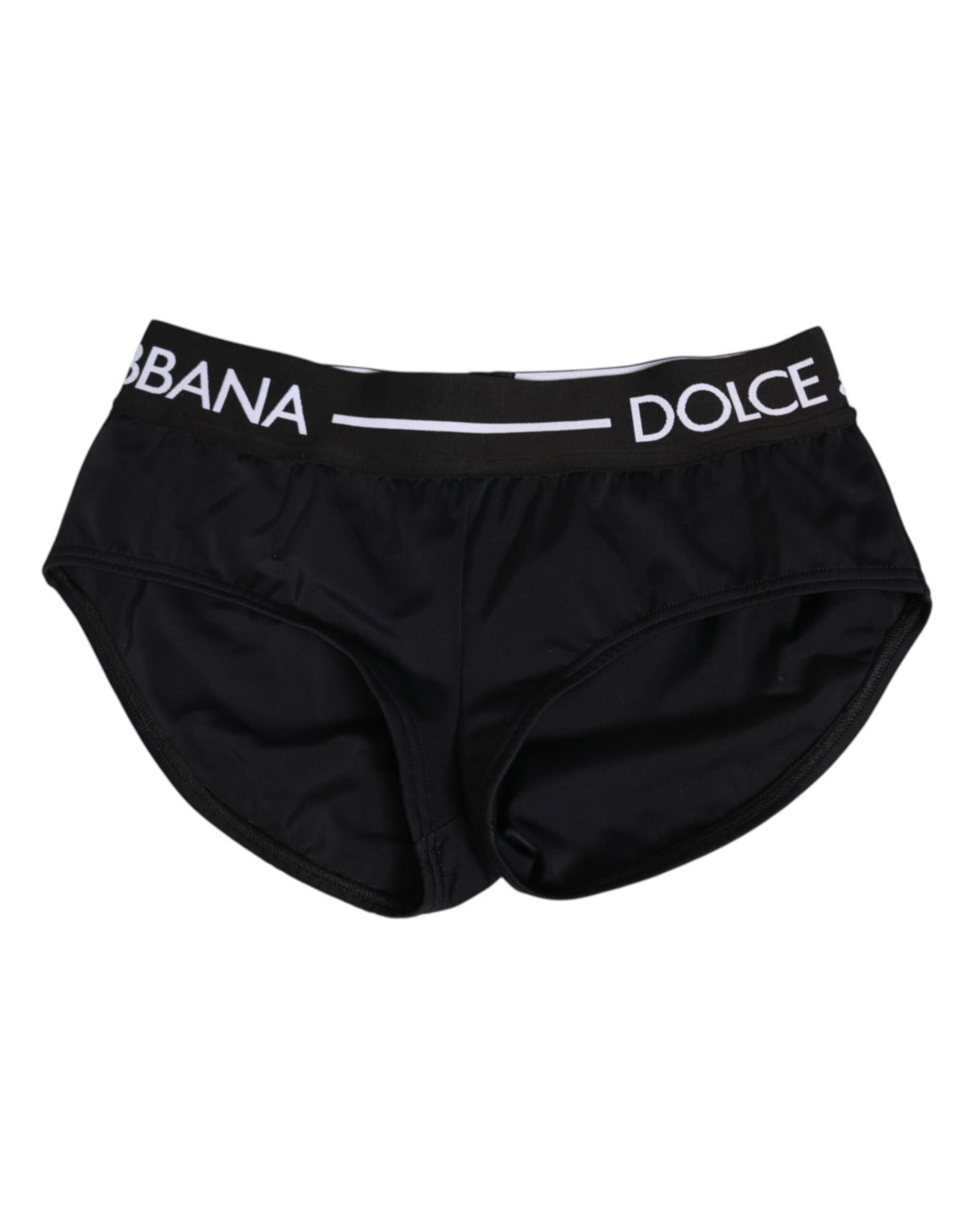 Dolce & Gabbana Schwarze Nylon-Logo-Bund-Shorts Unterwäsche