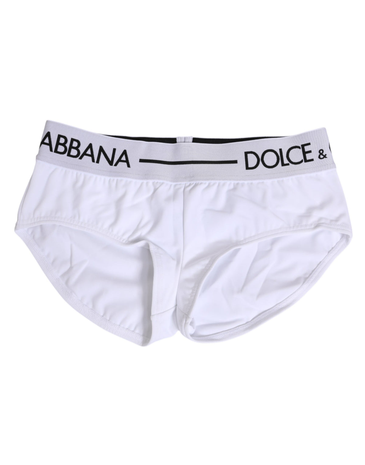Dolce & Gabbana Weiße Nylon-Logo-Bund-Shorts Unterwäsche