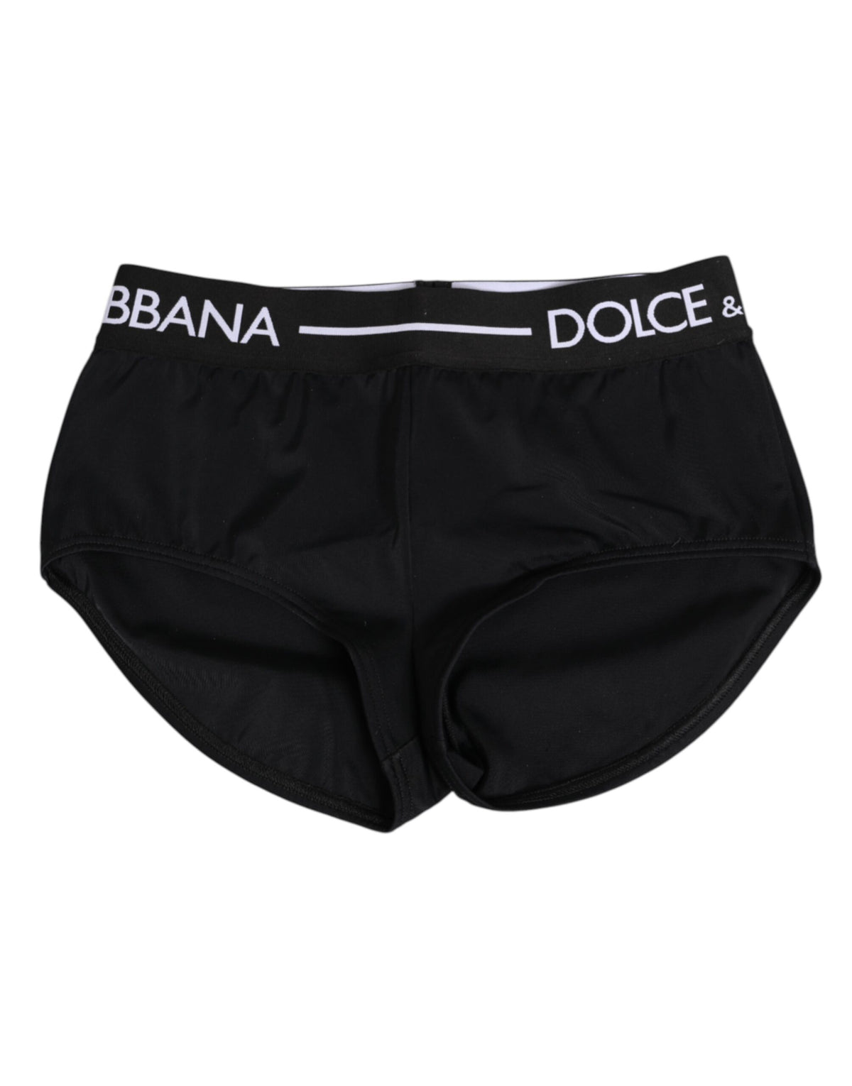 Dolce & Gabbana Schwarze Nylon-Logo-Bund-Shorts Unterwäsche