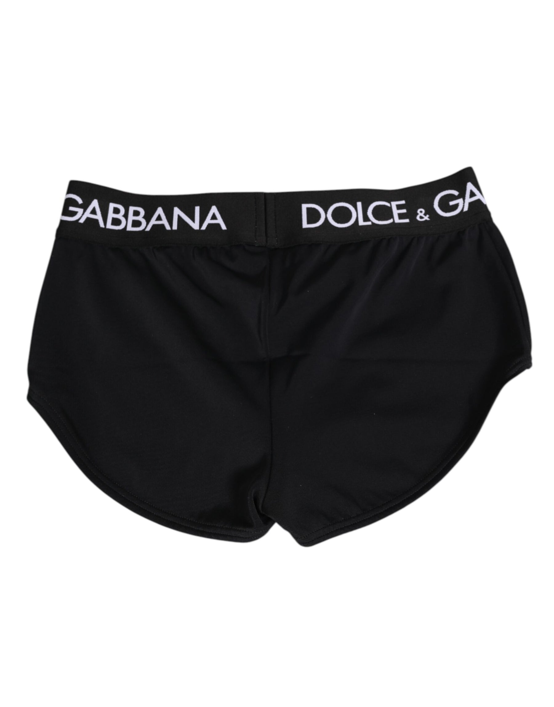 Dolce & Gabbana Schwarze Nylon-Logo-Bund-Shorts Unterwäsche