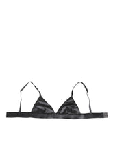 Dolce & Gabbana Schwarzer Seidensatin Dreieck Soft Cup Unterwäsche