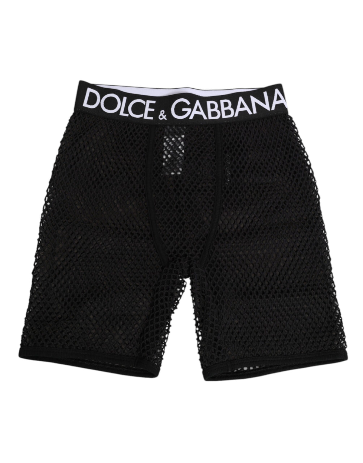Dolce & Gabbana Schwarze Baumwoll-Logo-Shorts Midi-Hose Unterwäsche