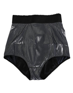 Dolce & Gabbana Grauer Seiden-Stretch-Slip Miederhose Unterwäsche