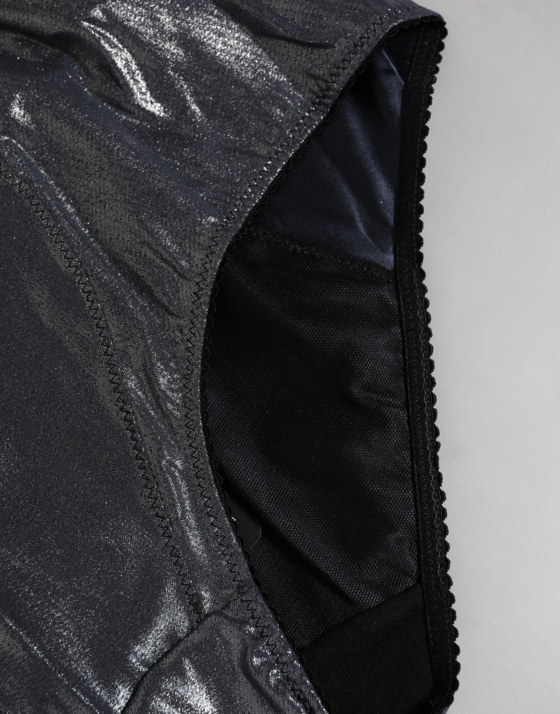 Dolce & Gabbana Grauer Seiden-Stretch-Slip Miederhose Unterwäsche