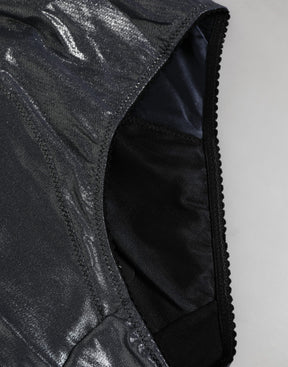 Dolce & Gabbana Grauer Seiden-Stretch-Slip Miederhose Unterwäsche