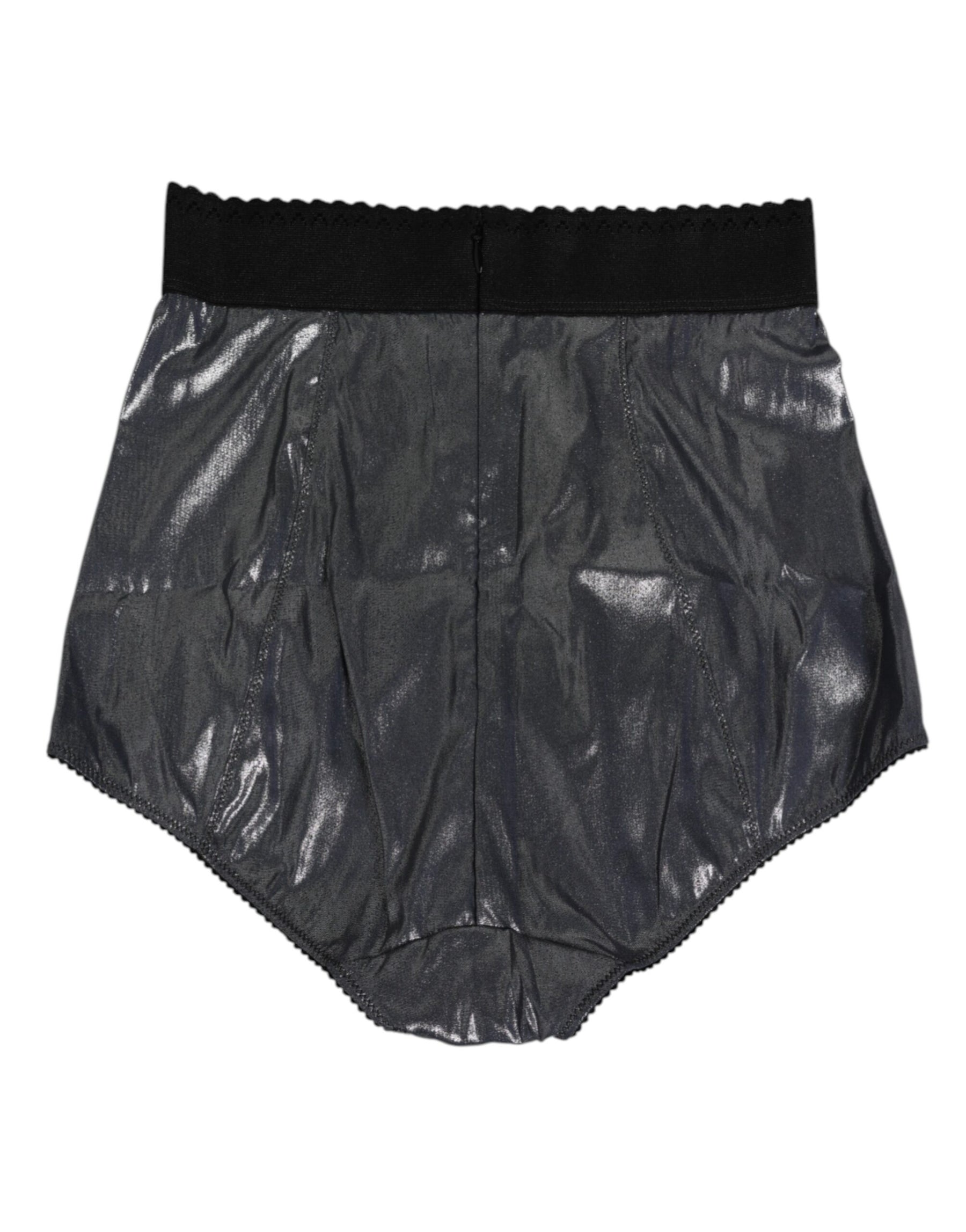 Dolce & Gabbana Grauer Seiden-Stretch-Slip Miederhose Unterwäsche