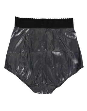 Dolce & Gabbana Grauer Seiden-Stretch-Slip Miederhose Unterwäsche