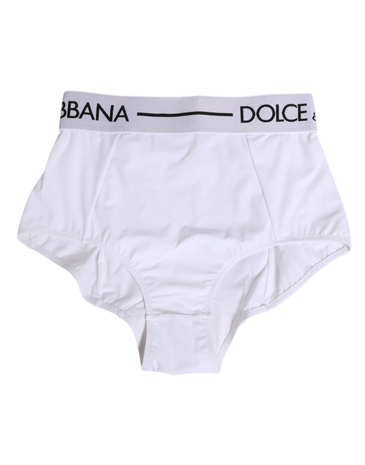 Dolce & Gabbana Weißer Nylon-Logo-Bund Coulotte Unterwäsche