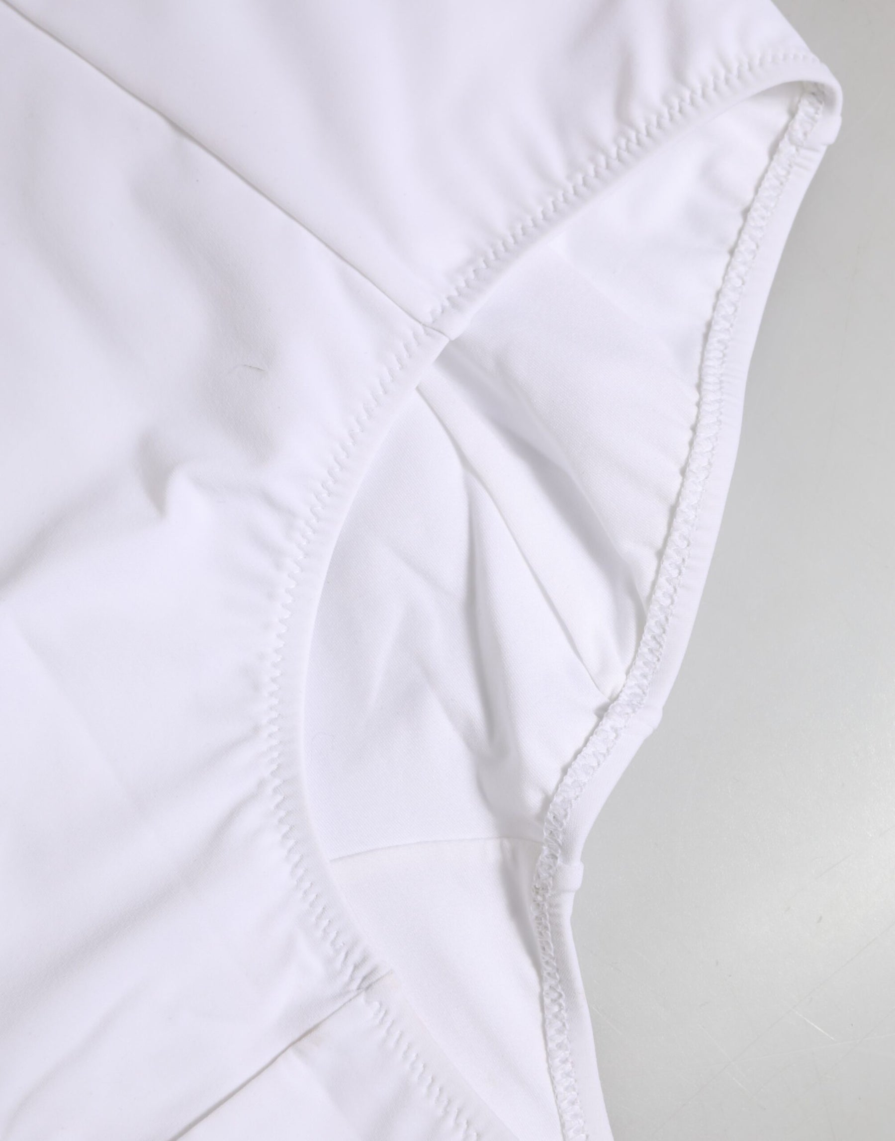 Dolce & Gabbana Weißer Nylon-Logo-Bund Coulotte Unterwäsche