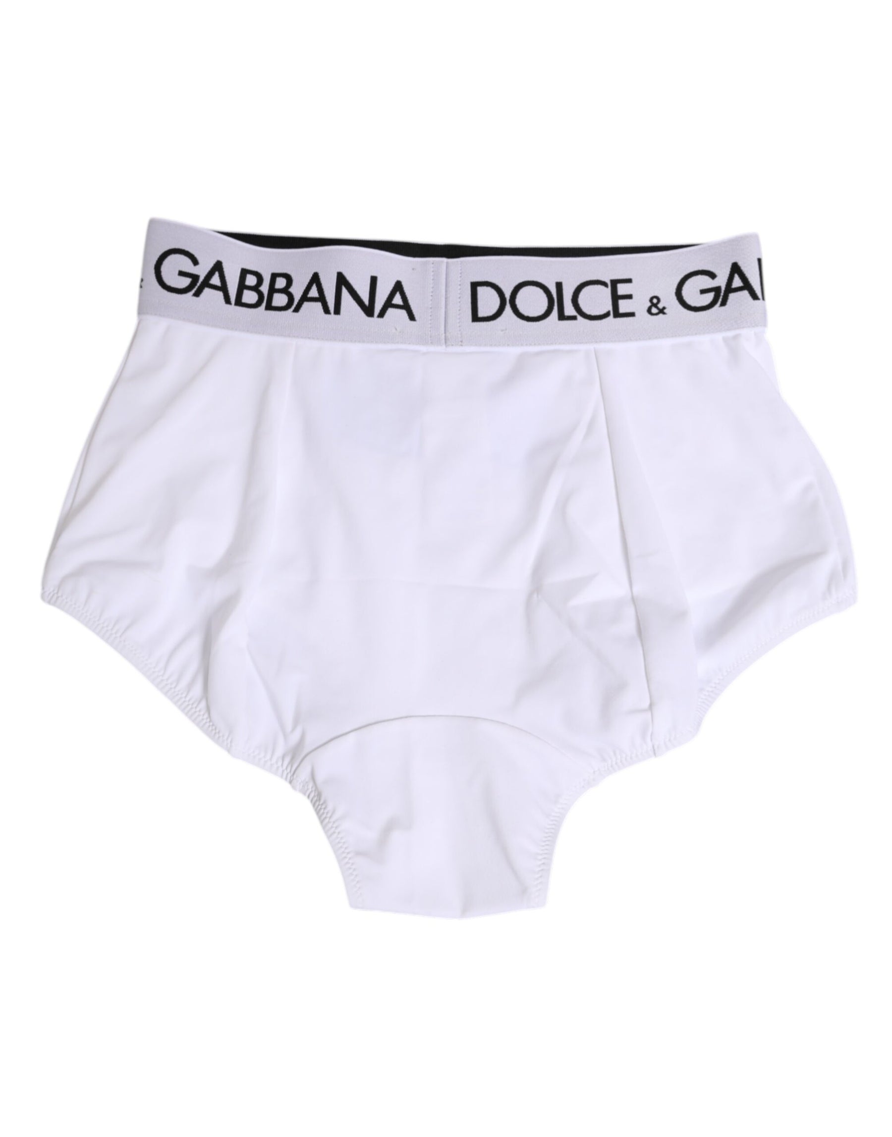 Dolce & Gabbana Weißer Nylon-Logo-Bund Coulotte Unterwäsche