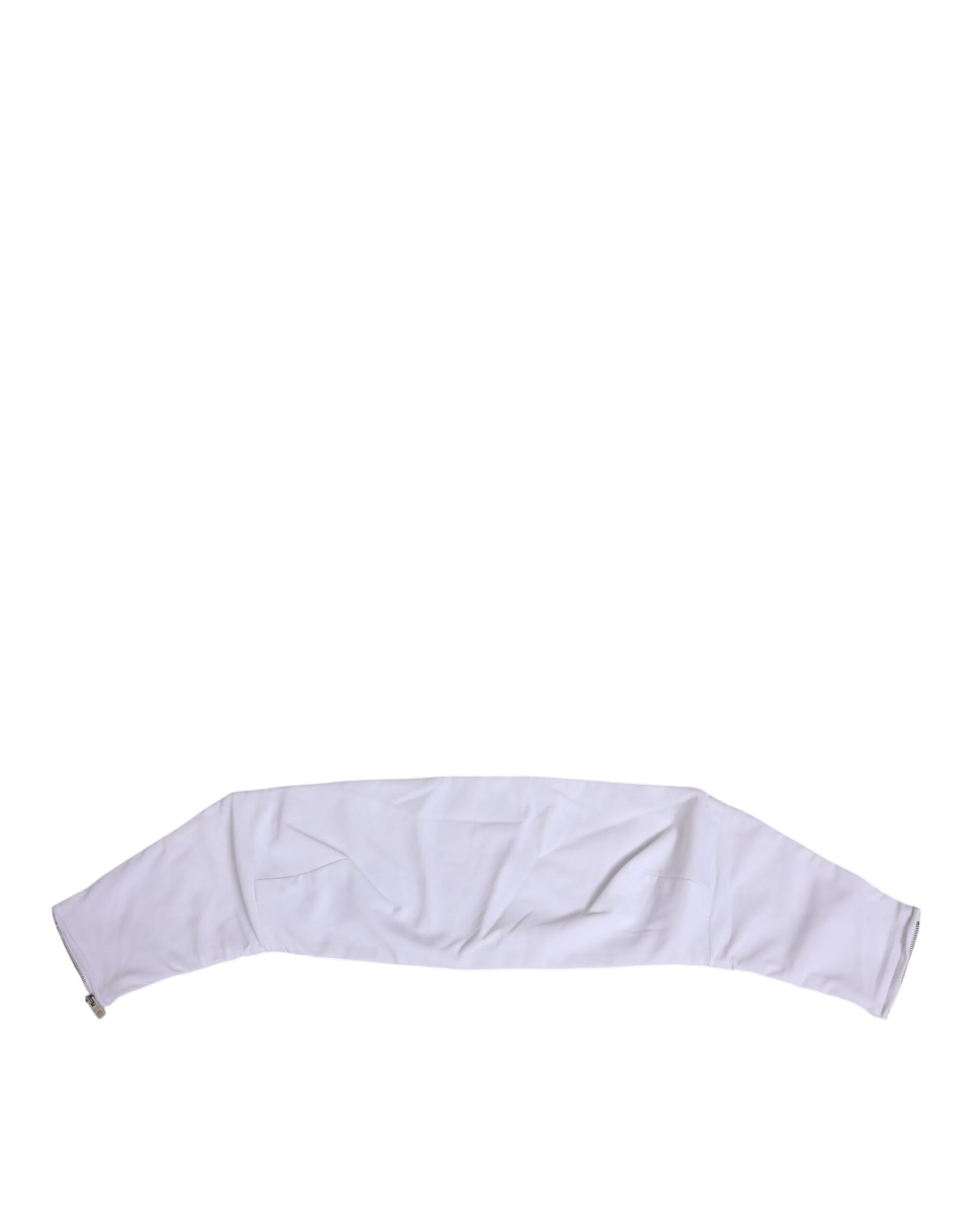 Dolce & Gabbana Weißes Nylon trägerloses Korsett Top Unterwäsche