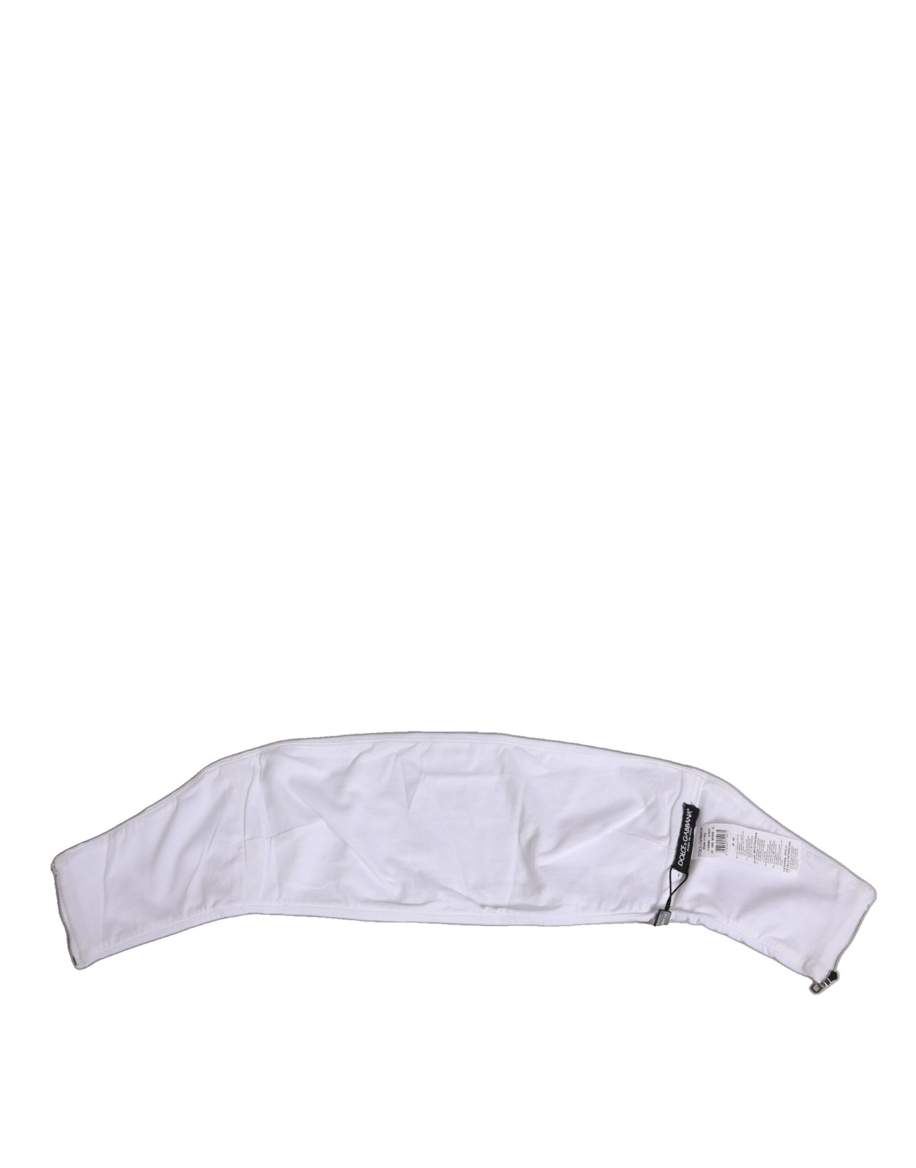 Dolce & Gabbana Weißes Nylon trägerloses Korsett Top Unterwäsche