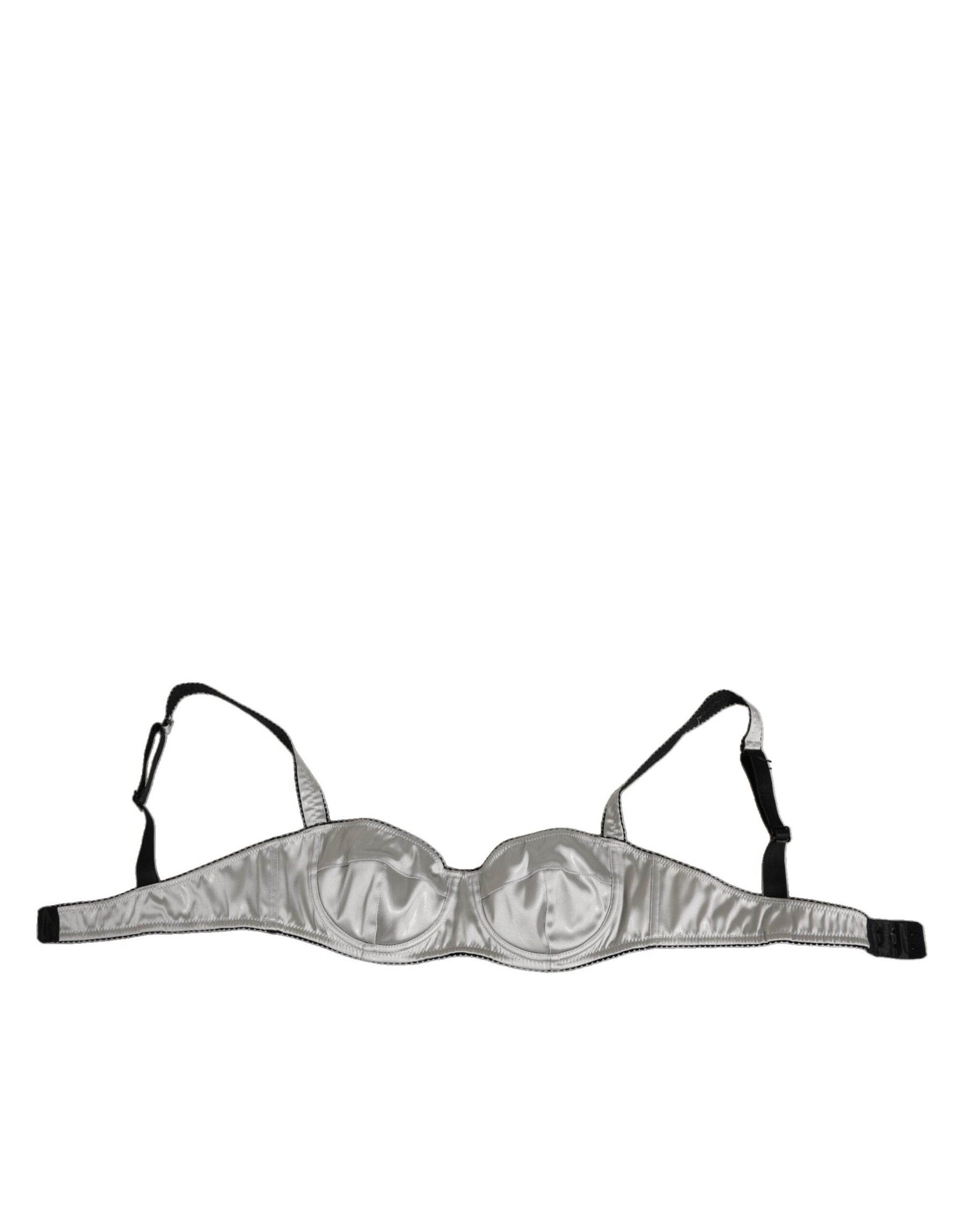 Dolce & Gabbana Grauer Acetat Stretch Balconcino BH Unterwäsche