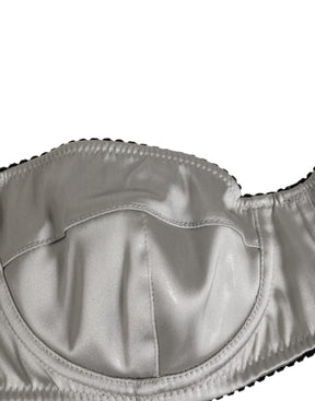 Dolce & Gabbana Grauer Acetat Stretch Balconcino BH Unterwäsche
