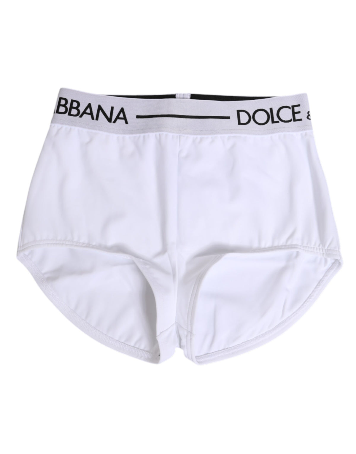 Dolce & Gabbana Weiße Nylon-Logo-Bund-Shorts Unterwäsche