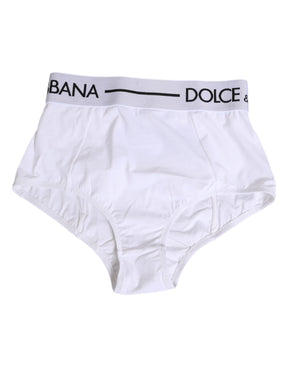 Dolce & Gabbana Weißes Nylon-Logo-Bundhöschen Unterwäsche