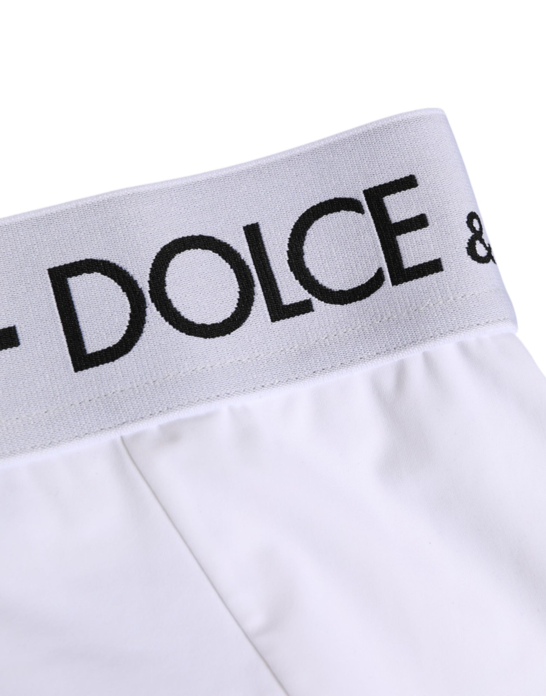 Dolce & Gabbana Weißes Nylon-Logo-Bundhöschen Unterwäsche