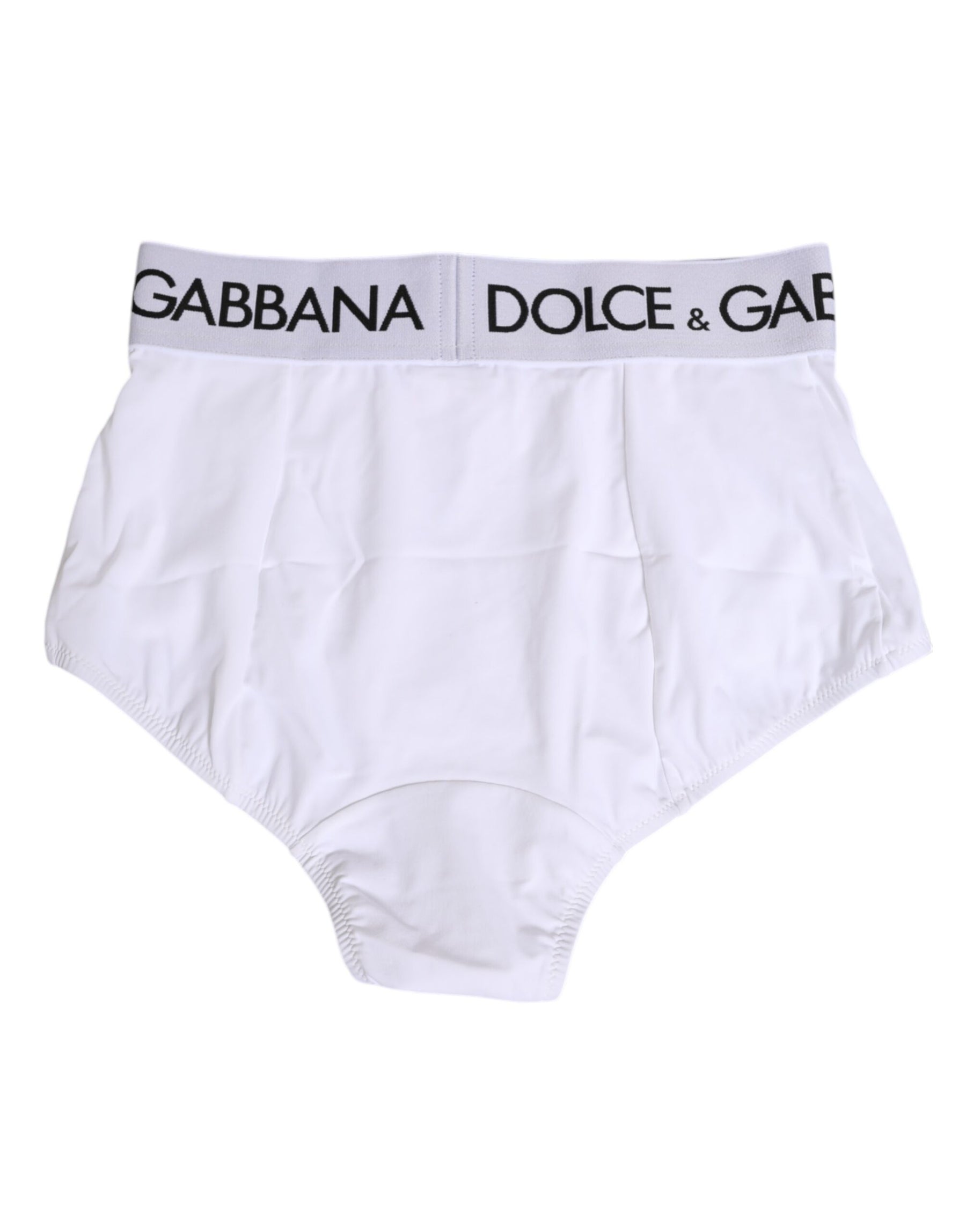 Dolce & Gabbana Weißes Nylon-Logo-Bundhöschen Unterwäsche