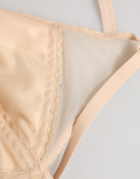 Dolce & Gabbana Beige Nylon Triangel Soft Cup Büstenhalter Unterwäsche