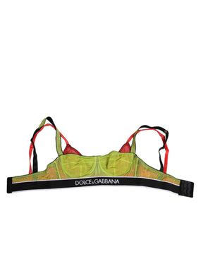 Dolce & Gabbana Grüner Nylon Soft Cup Balconnet BH Unterwäsche