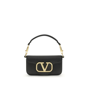 Valentino Garavani Schwarze Kalbshaut Bos Taurus Schultertasche