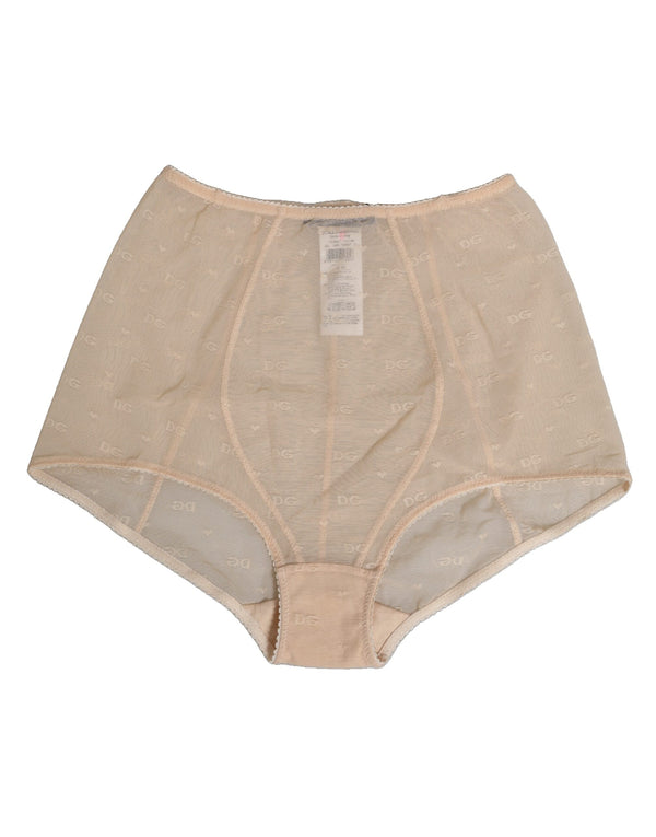 Dolce & Gabbana Beige Nylon Hüftgürtel Panty Unterwäsche
