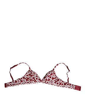 Dolce & Gabbana Rot Weiß Logo Mania Soft Cup BH Unterwäsche