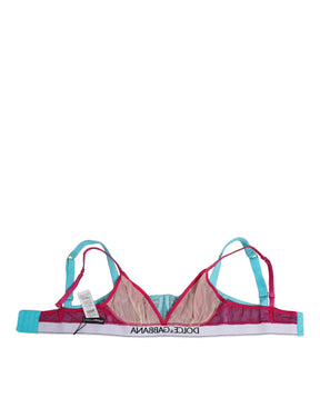 Dolce & Gabbana Blauer Nylon Soft Cup Balconnet BH Unterwäsche