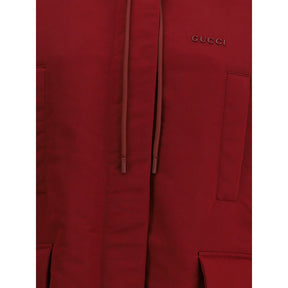 Gucci Rote Polyester-Faille-Jacke