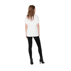 Only T-Shirt aus weißem Polyester