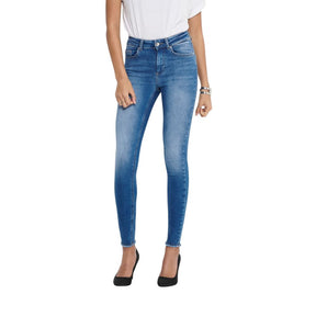 Only Blaue Baumwoll-Skinny-Jeans