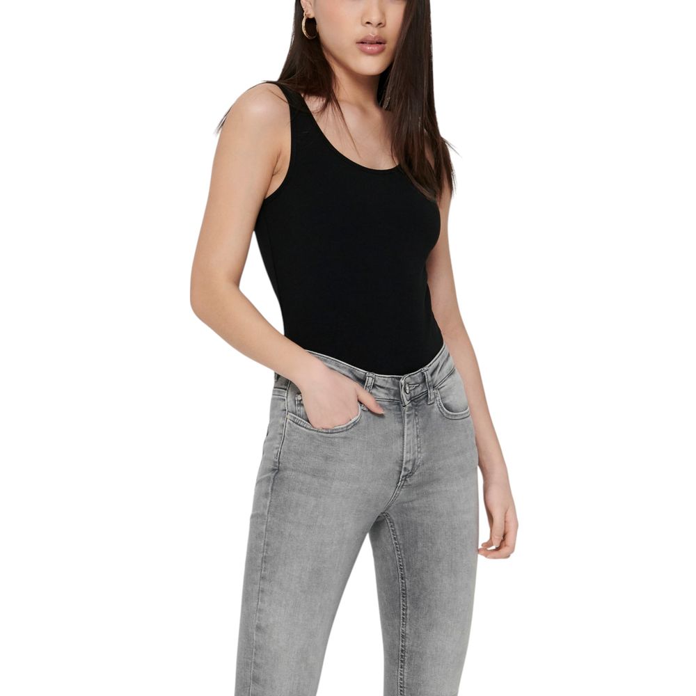 Only Schwarzes Baumwoll-Tank-Top