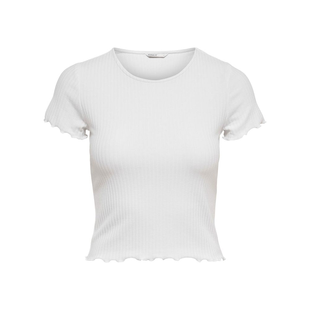 Only T-Shirt aus weißem Polyester