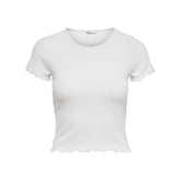 Only T-Shirt aus weißem Polyester