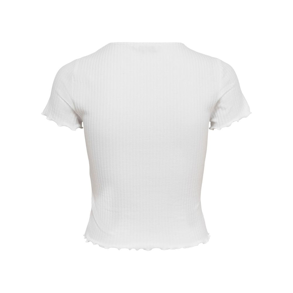 Only T-Shirt aus weißem Polyester