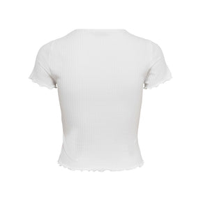 Only T-Shirt aus weißem Polyester