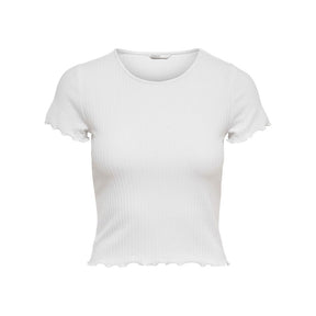 Only T-Shirt aus weißem Polyester
