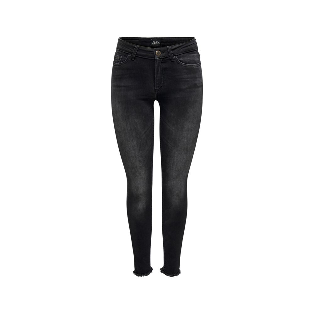 Only Schwarze Baumwoll-Skinny-Jeans