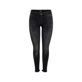 Only Schwarze Baumwoll-Skinny-Jeans