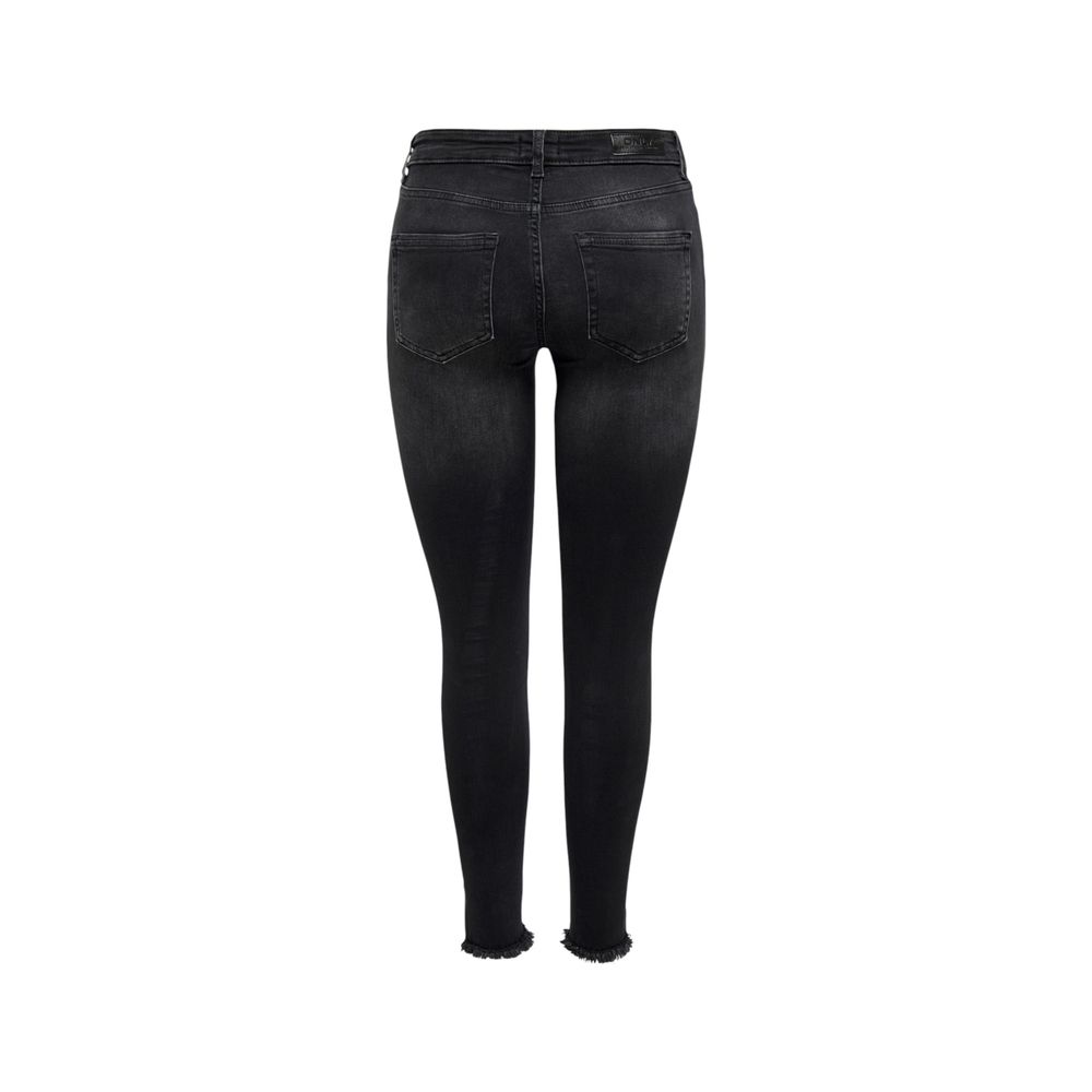 Only Schwarze Baumwoll-Skinny-Jeans