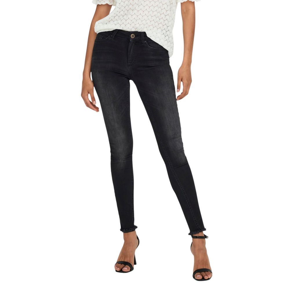 Only Schwarze Baumwoll-Skinny-Jeans