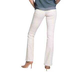 Only Cremefarbene Bootcut-Jeans aus Baumwolle
