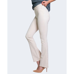 Only Cremefarbene Bootcut-Jeans aus Baumwolle
