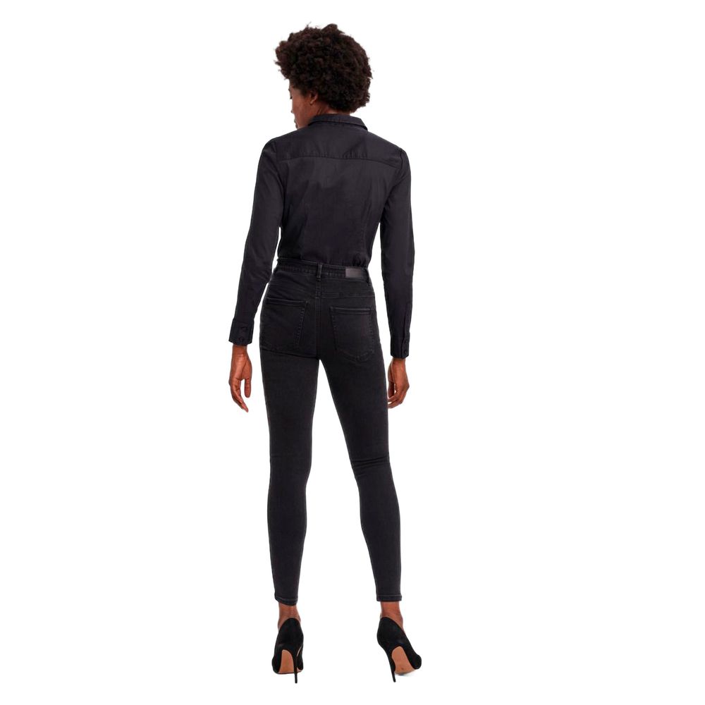 Vero Moda Schwarzer Baumwoll-Bodysuit